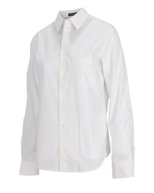 Ann Demeulemeester White Cotton Shirt