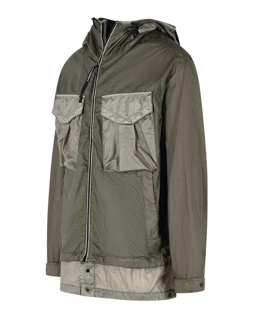 C P Company Green Polyamide Jacket for men