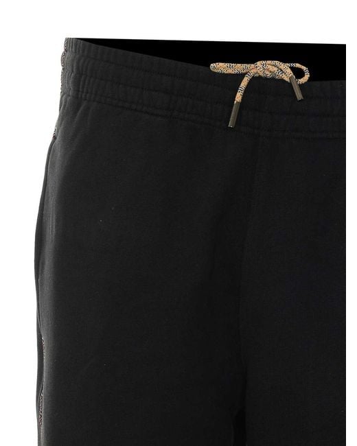 Burberry Black Check Detail Pants for men