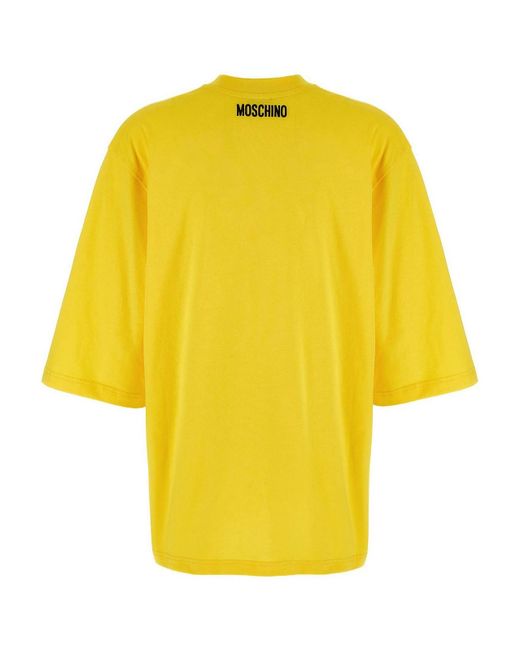 Moschino Yellow Cotton Smile T-Shirt