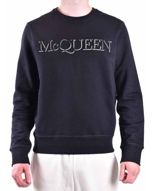 Alexander McQueen Blue Cotton Sweatshirt for men