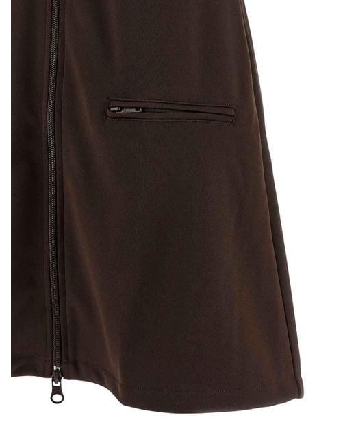 Courreges Brown Interlock Tracksuit Mini Dress