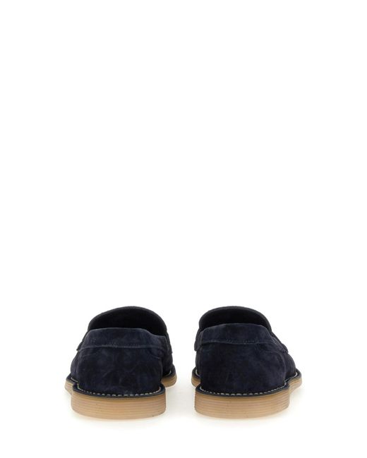 Dolce & Gabbana Blue Suede Loafer for men