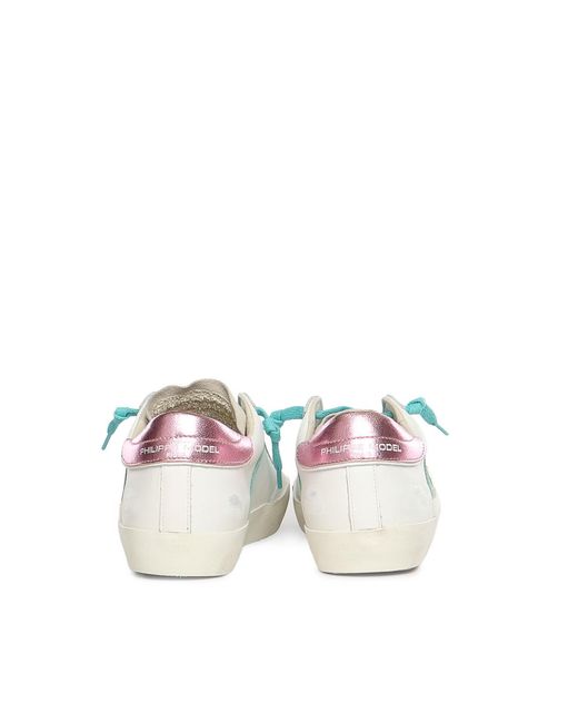Philippe Model Blue Prsx Leather Sneaker