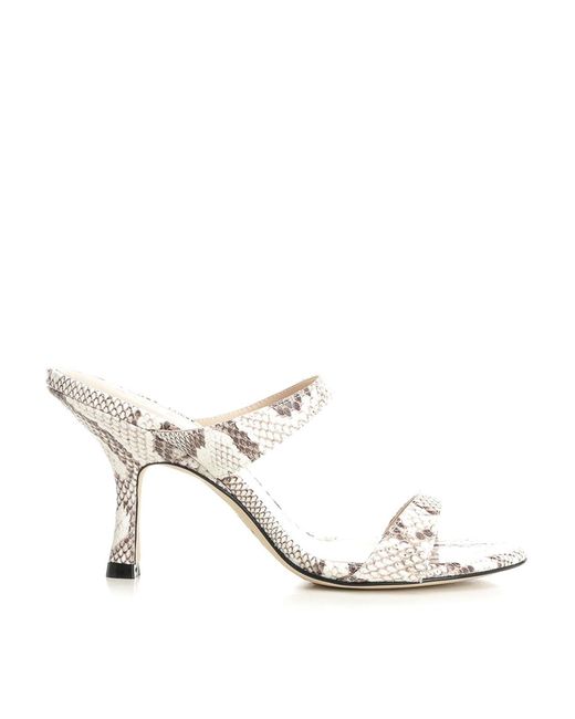 Stuart Weitzman White Slide Sandal For Nudists