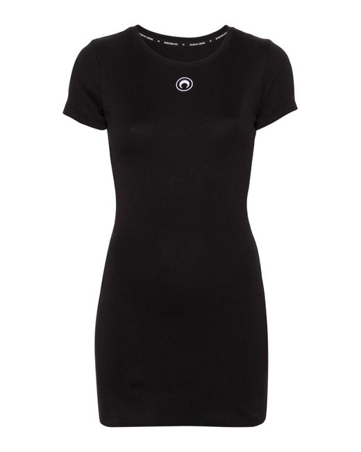 MARINE SERRE Black Mini Dress
