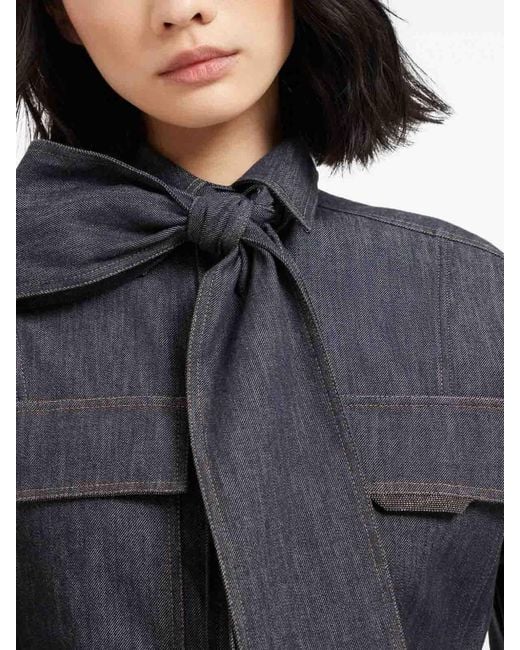 Brunello Cucinelli Blue Denim Shirt