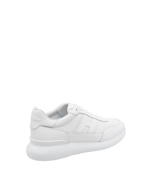 Hogan White Interactive Lateral-Logo Sneakers for men