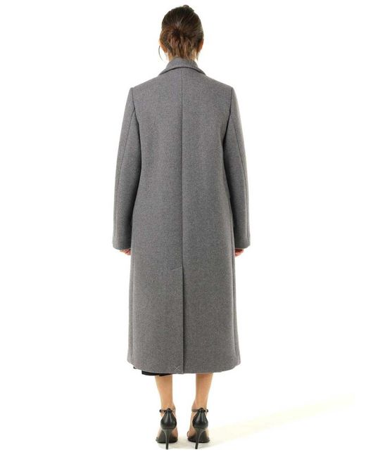 Loewe Gray Wool And Cashmere Long Coat