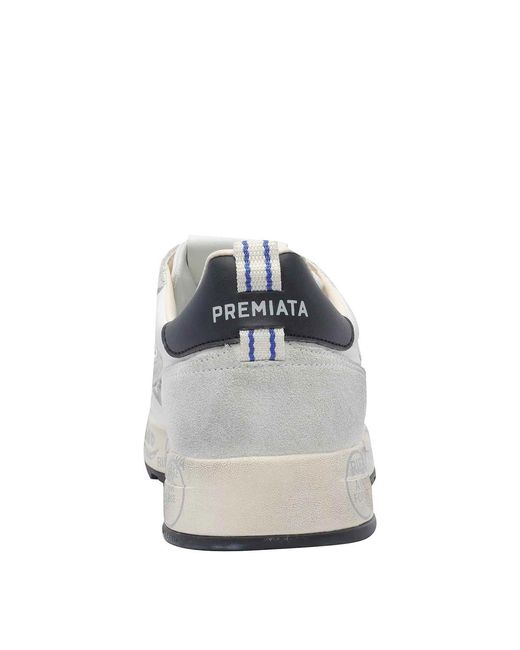 Premiata White Nous Sneakers for men