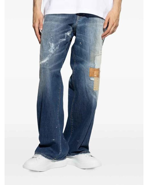 Jeans Larghi di DSquared² in Blue da Uomo