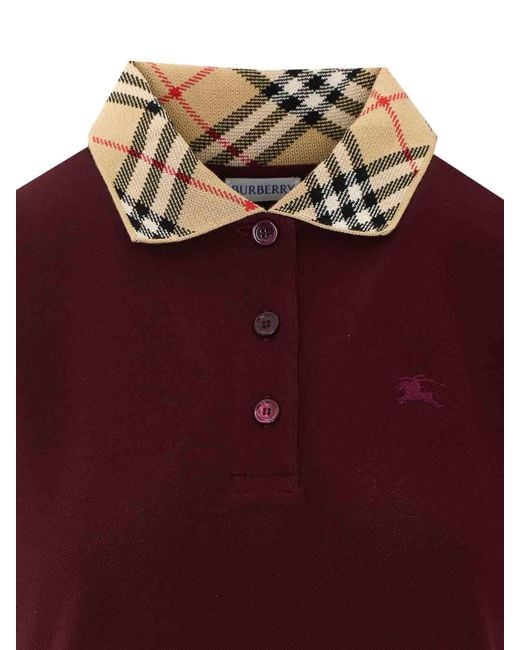 Burberry Red Bordeaux Iris Mini Dress