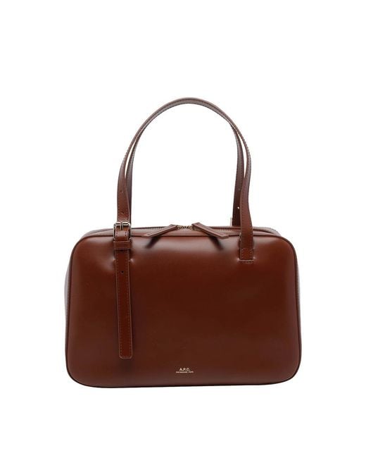 A.P.C. Brown Virginie Box Bag