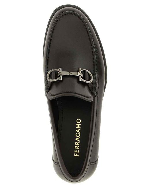 Ferragamo Black Teatro Loafers for men