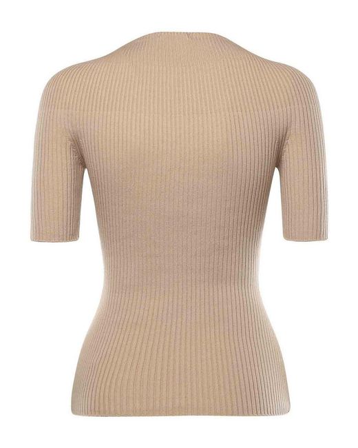 Courreges Natural Solar Ribbed Sweater