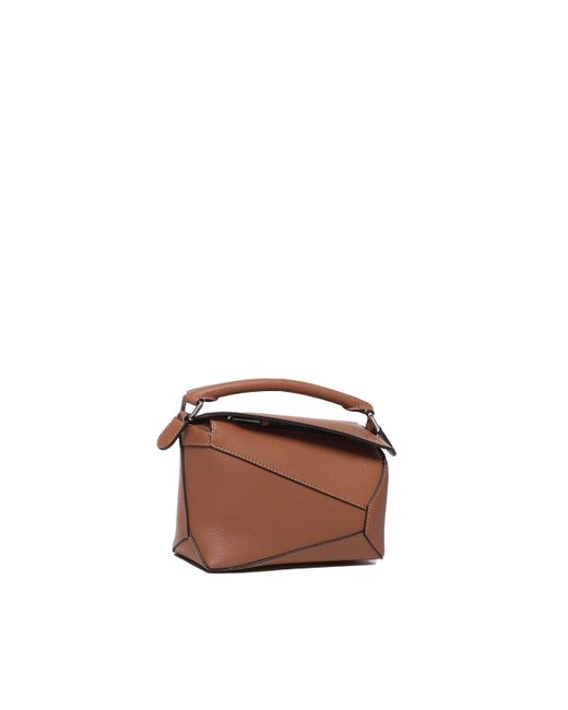 Mini Bag Puzzle di Loewe in Brown