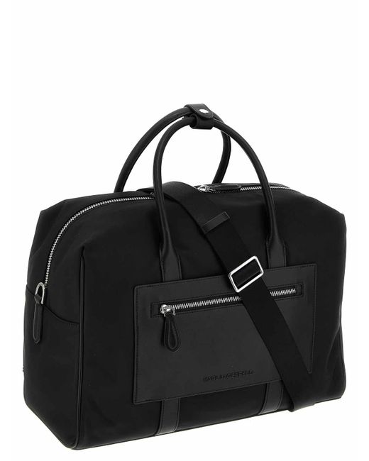 Karl Lagerfeld K/ikonik' Duffel Bag in Black | Lyst