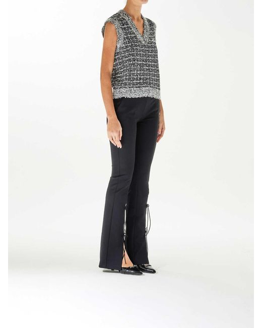 Karl Lagerfeld Gray Boucle Vest