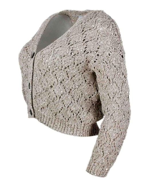Eleventy White Sweater
