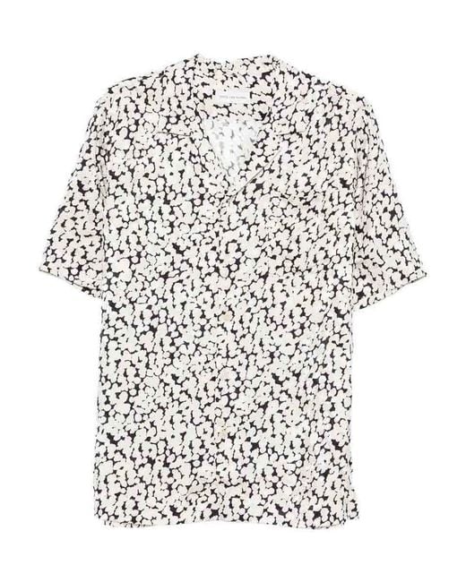 Dries Van Noten White Viscose Carltone Shirt for men