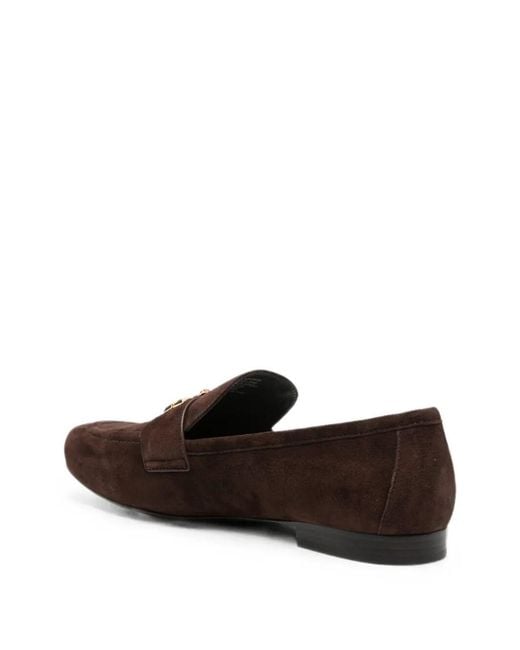 Tory Burch Brown Eleanor Loafer Flat Shoes
