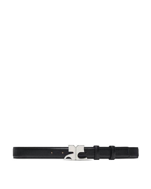 Courreges White Belt With Logo Buckle