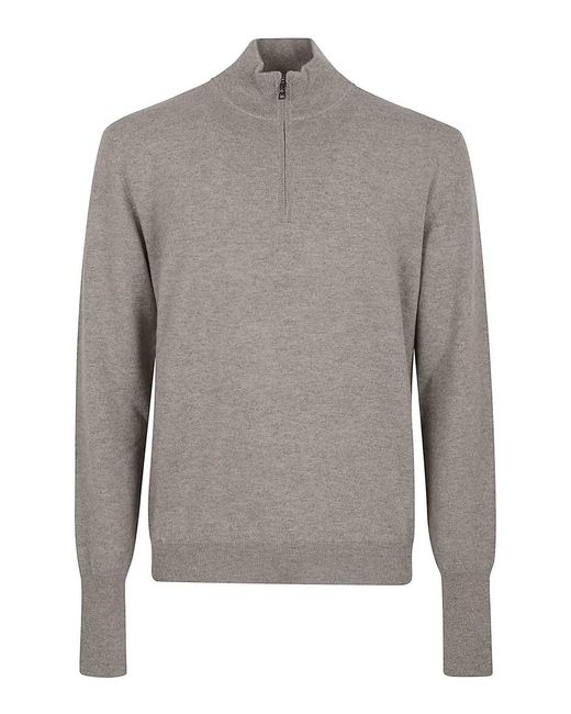 Ballantyne Gray Half Zip Pullover for men