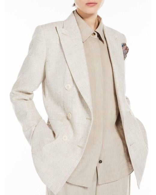Max Mara Natural Double-Breasted Jacket