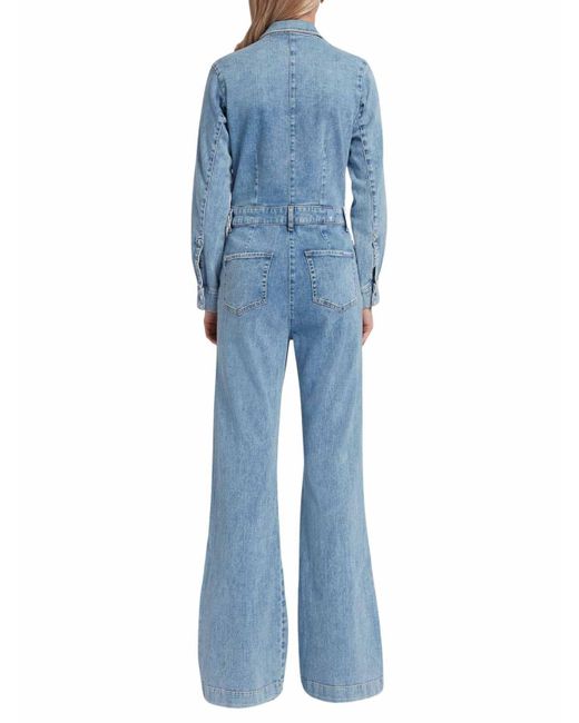 7 For All Mankind Blue Luxe Jumpsuit Morning Sky