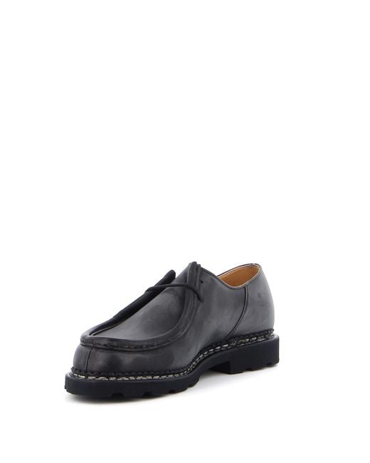 Paraboot Black Michael Leather Lace-Ups for men