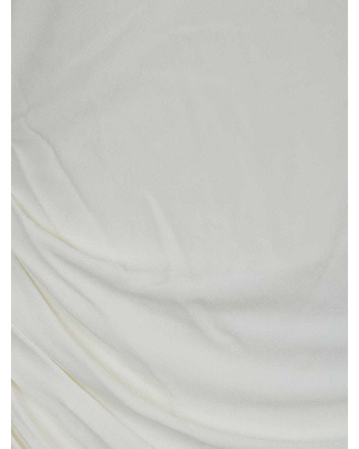 Self-Portrait Gray Jersey Drape Maxi Dress