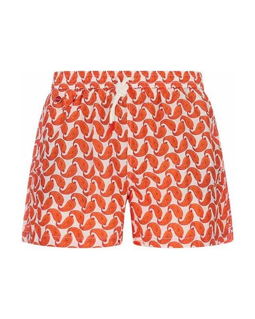 Kiton Red Swimsuit for men