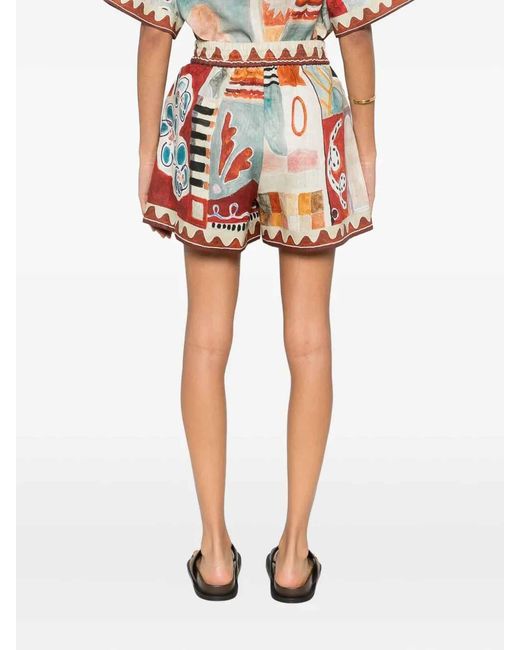 ALÉMAIS Red 'Michelle' Shorts