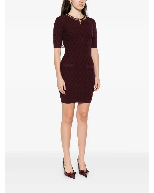 Elisabetta Franchi Red Knit Dress