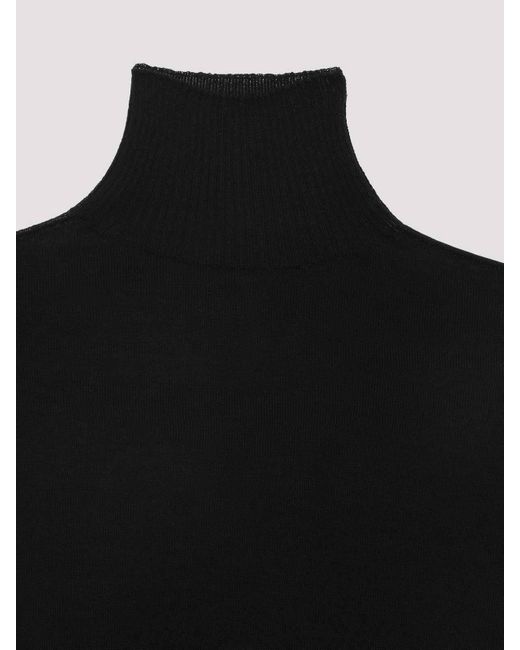 Rick Owens Black Short Sleeves Turtle Top