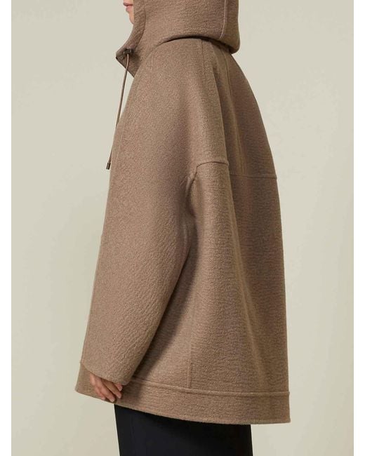 Max Mara Natural Gradi Cashmere Sweatshirt Coat By Atelier