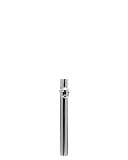 McQueen White Cross-Bar Earrings