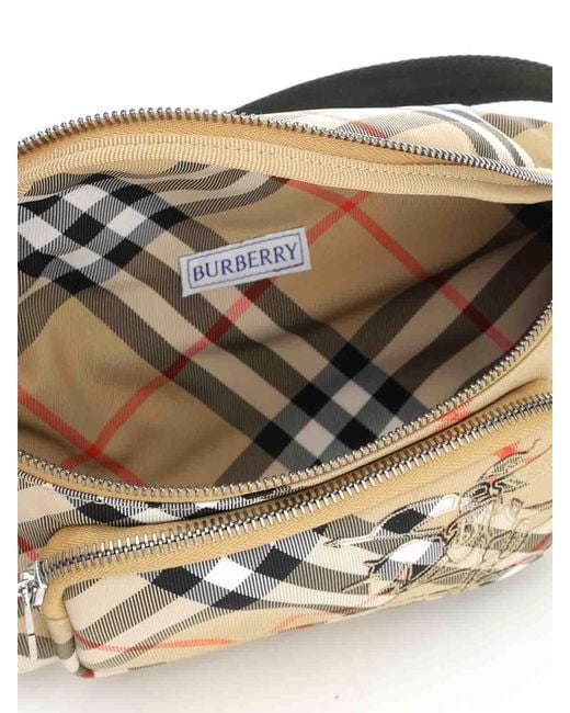 Burberry Natural Small Check Pouch for men