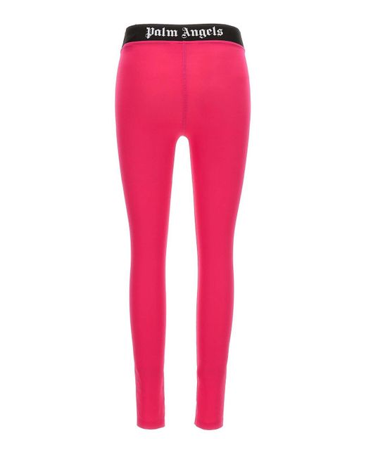 Palm Angels Pink Classic Logo Leggings