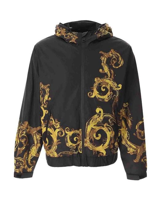 Versace Jeans Couture Black Placed Print Jacket for men