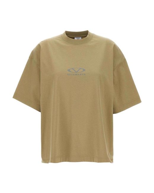 Vetements Natural 'Oval Logo' T-Shirt