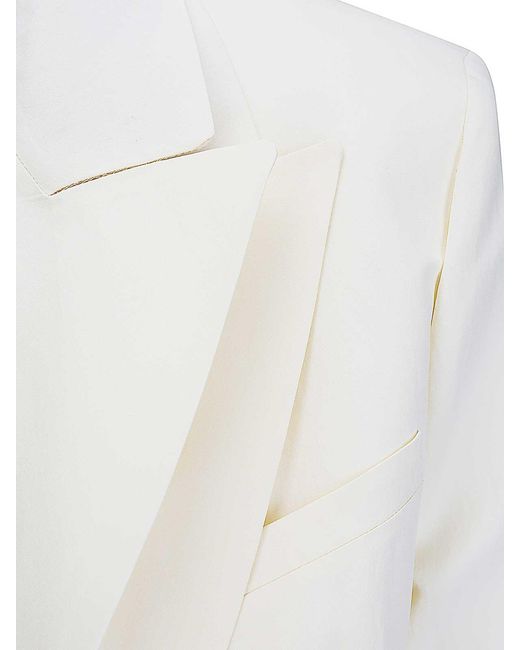 Sportmax White Single-Breasted Blazer