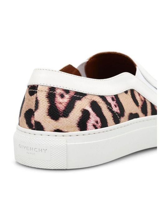 Givenchy White Skate Leopard Slip-Ons