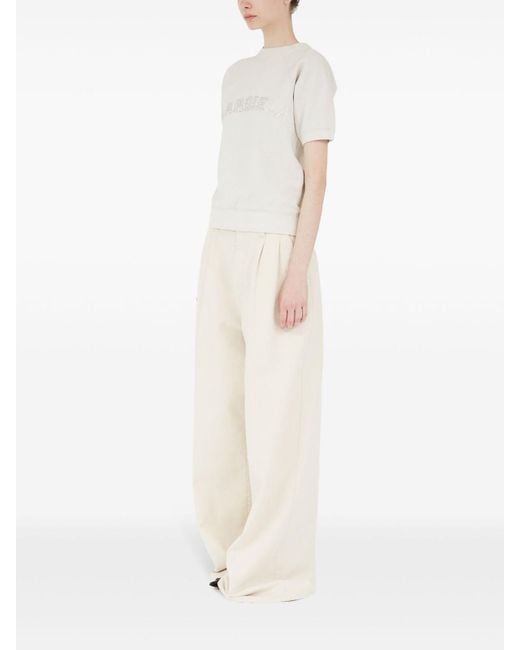 Maison Margiela White Cotton Sweatshirt