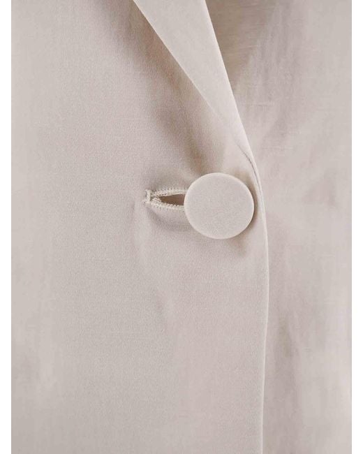 Alysi White Double-Breasted Blazer