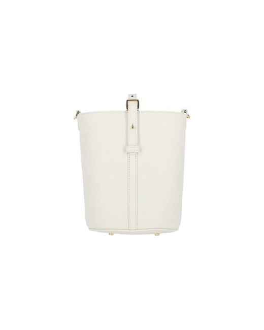 Patou White Small Bucket Bag