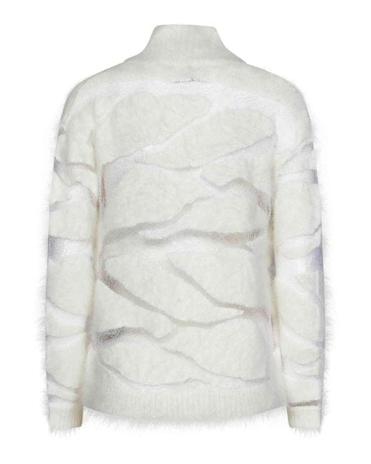 Tom Ford White Animal Print Crewneck