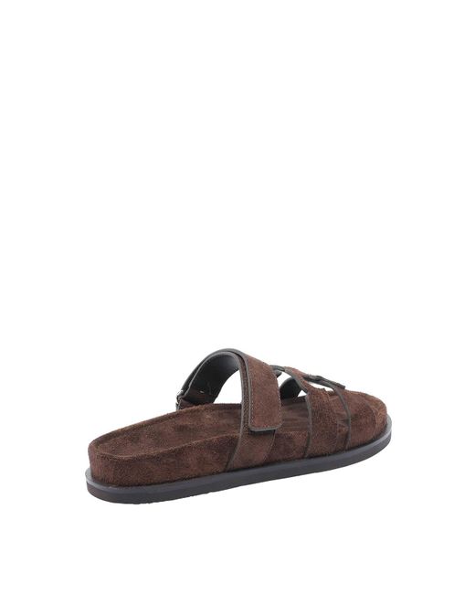 Tory Burch Brown Chocolate Suede Ines Slippers