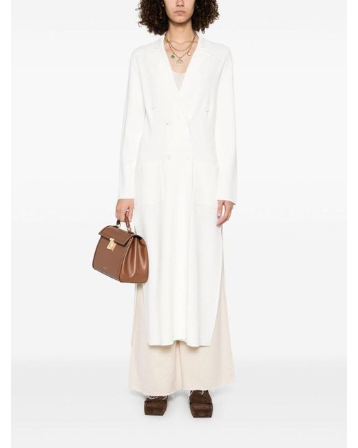 P.A.R.O.S.H. White Double-Breasted Coat