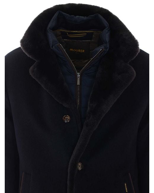 Moorer Blue Navyteodor Heavy Jacket for men
